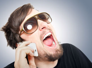 Guy on phone